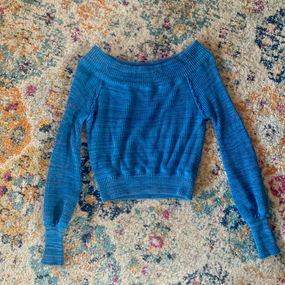 Free People Sugar Rush Off Shoulder Sweater